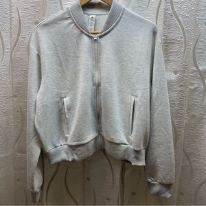 Yogalicious Light Gray Bomber Jacket